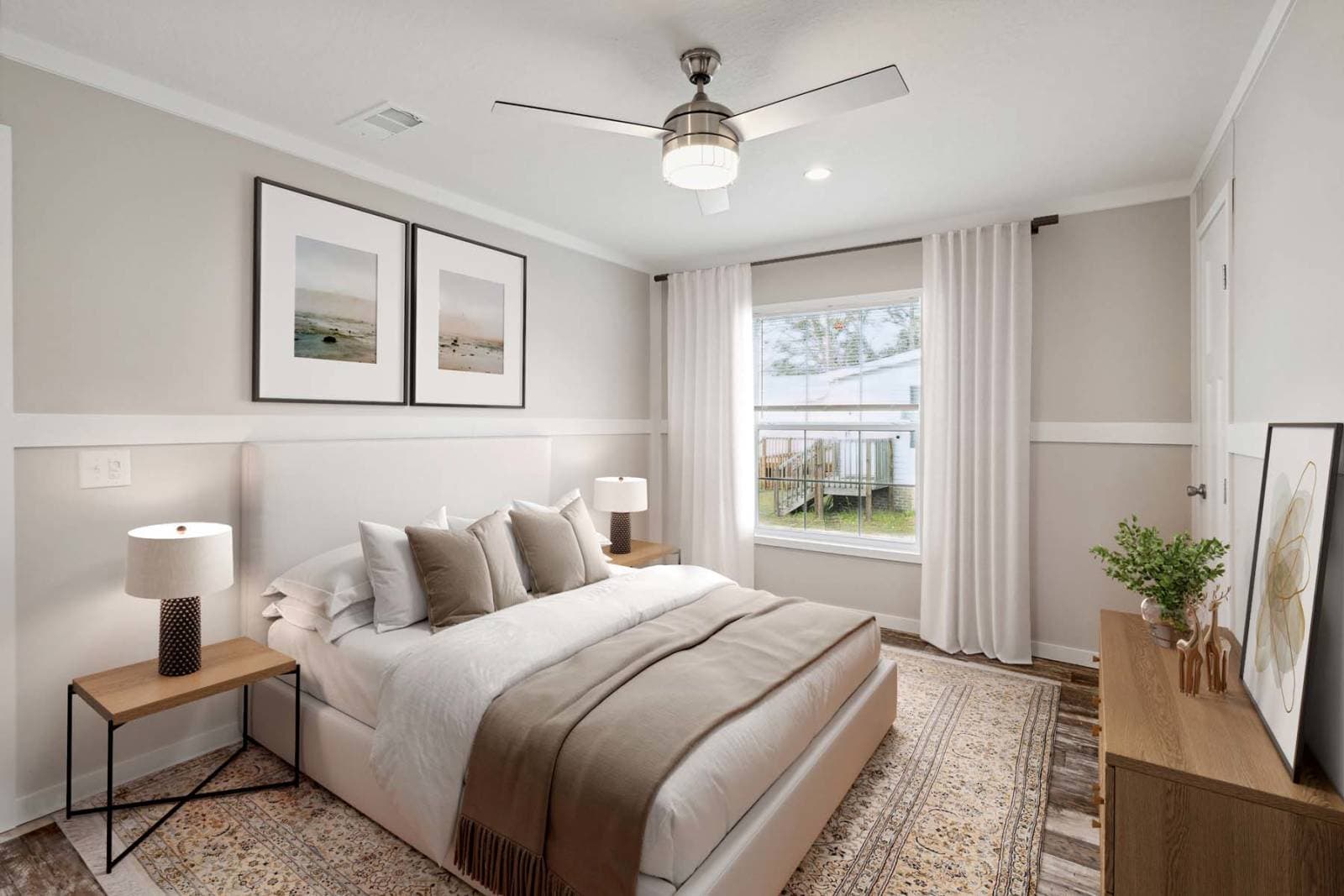 The murphy bedroom home features