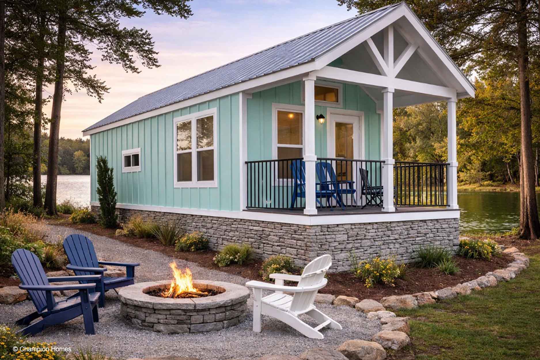 Park model 4110 exterior home features