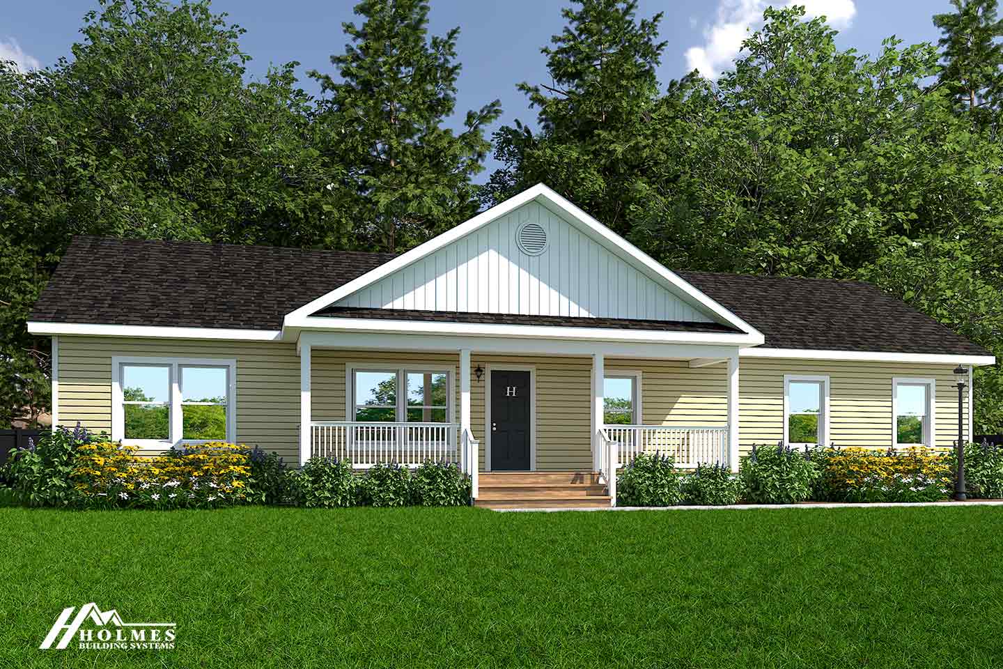 Oakmont hero, elevation, and exterior home features