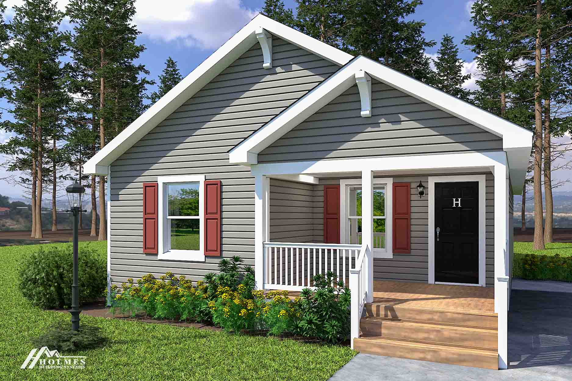 Birch iii hero, elevation, and exterior home features
