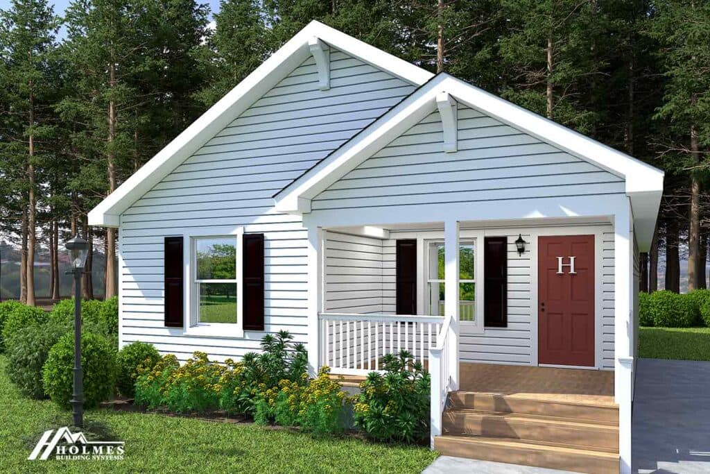 Birch hero, elevation, and exterior home features