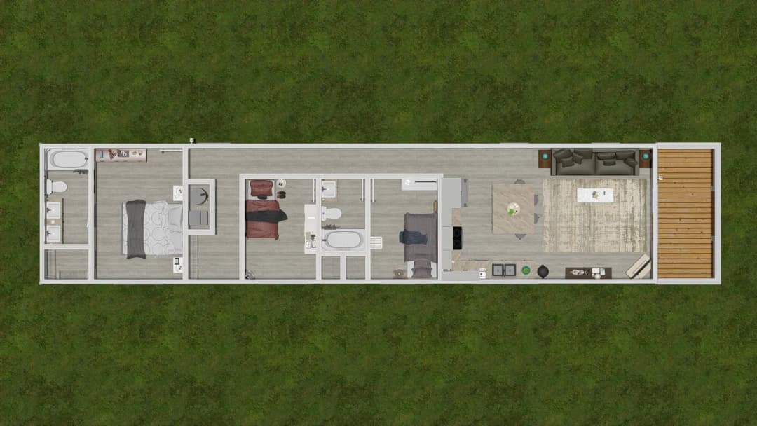 Canyon interior home features