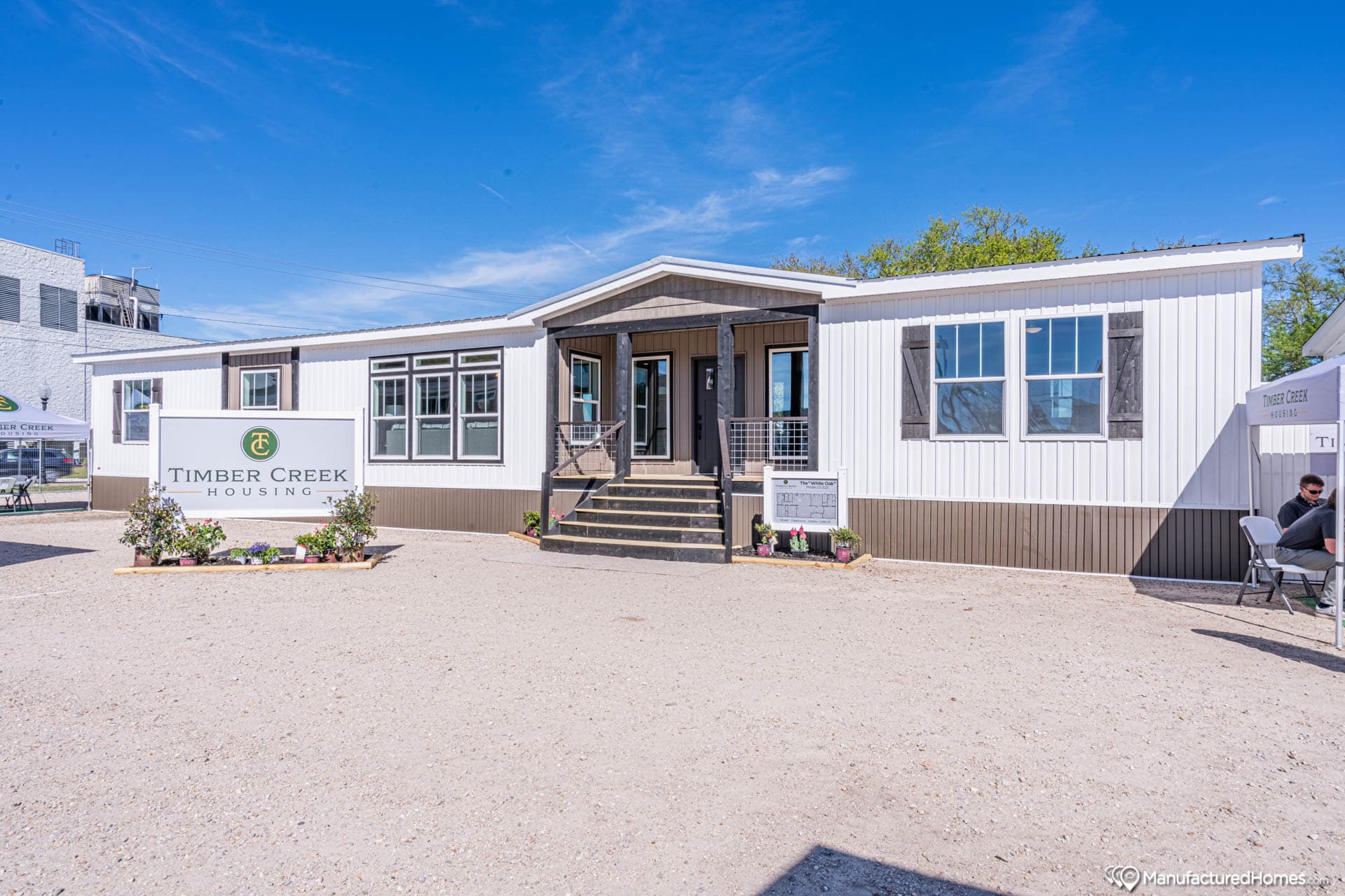 The white oak  hero, elevation, and exterior home features