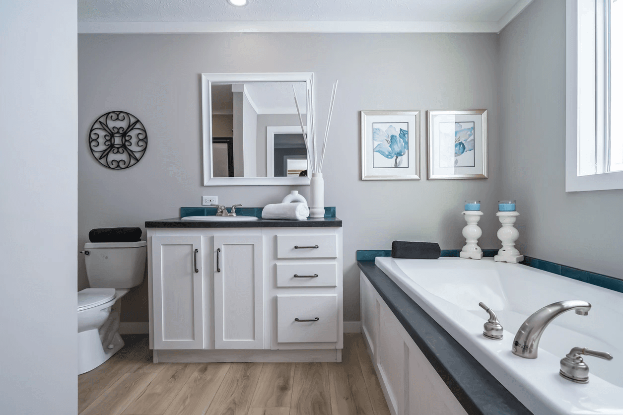 The cypress bathroom home features