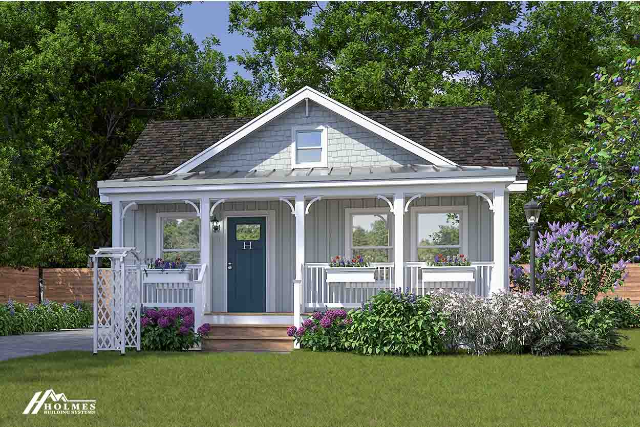 Amelia cozy cottage ranch hero, elevation, and exterior home features