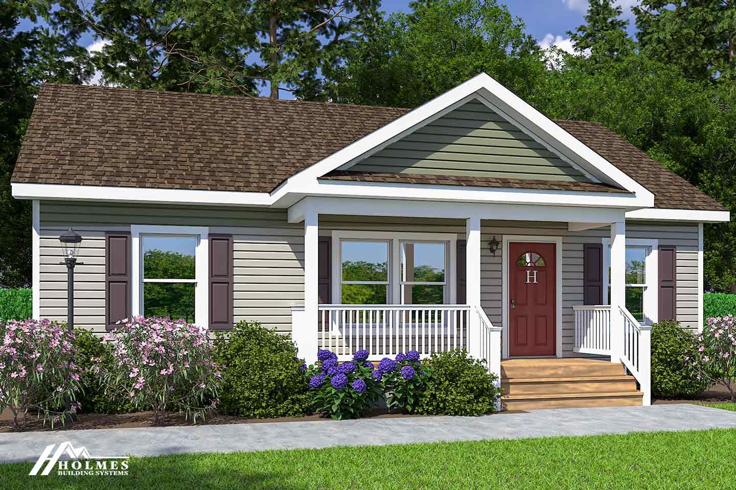Chestnut hero, elevation, and exterior home features