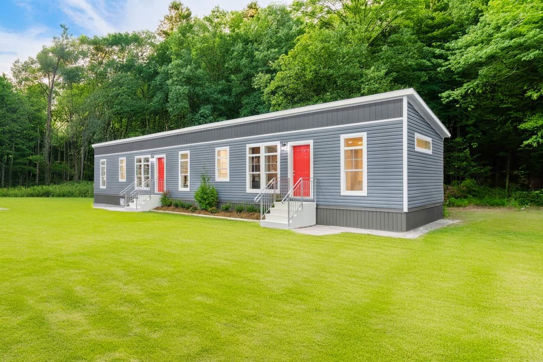 Blue ridge duplex elevation and exterior home features