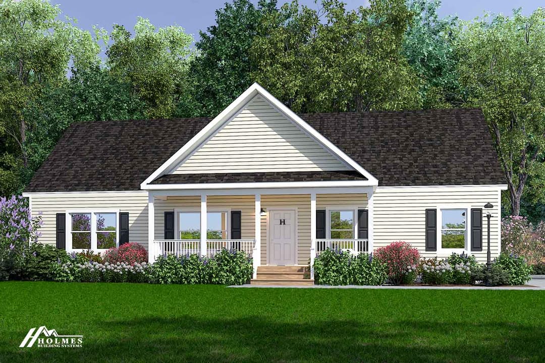 Augusta hero, elevation, and exterior home features