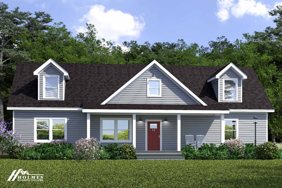 Double eagle cape hero, elevation, and exterior home features