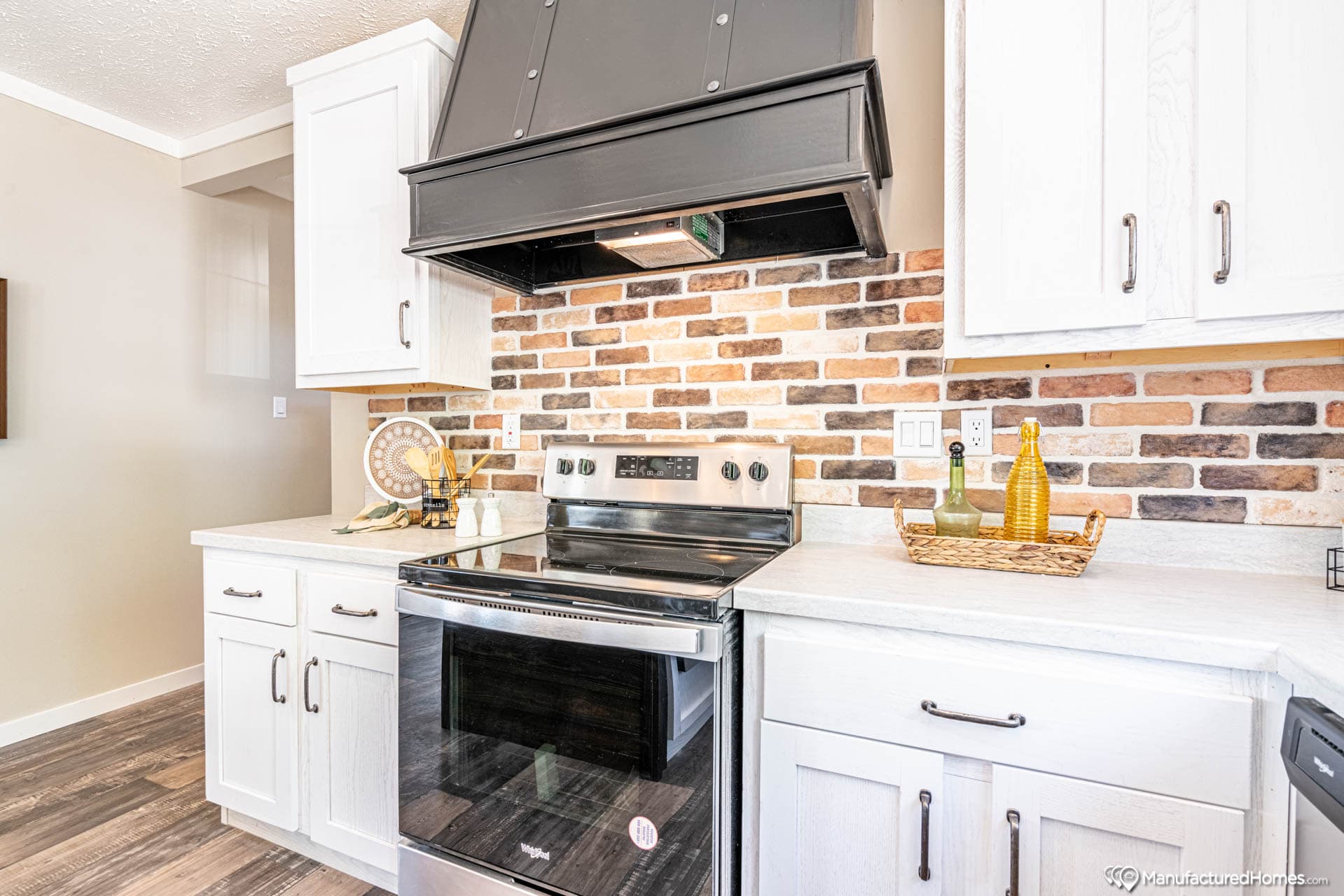 The white oak  kitchen home features